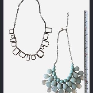 Statement Necklace Bundle 💫 Vintage Beaded + Geometric Necklace